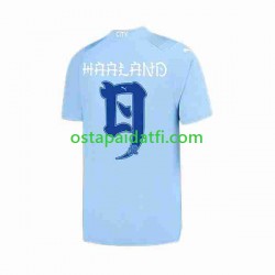 Japani Manchester City Miehet Kotipeli Jalkapallopaidat 2023-2024 Haaland 9 ese Tour Printing Lyhythihainen