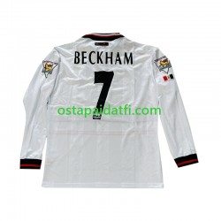 Manchester United Miehet Retro Vieraspeli Jalkapallopaidat Beckham 7 1998-1999 Pitkähihainen
