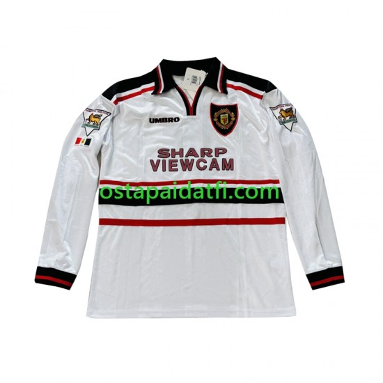 Manchester United Miehet Retro Vieraspeli Jalkapallopaidat Beckham 7 1998-1999 Pitkähihainen