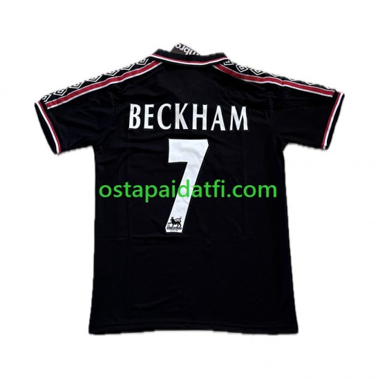 Manchester United Miehet Retro Kolmaspeli Jalkapallopaidat Beckham 7 1998-1999 Lyhythihainen