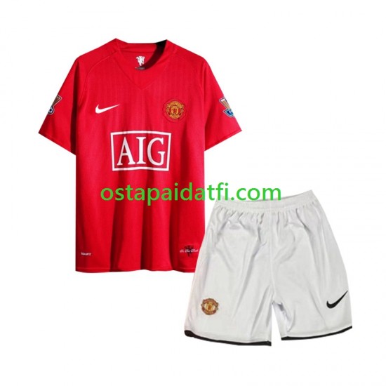 Manchester United Lapset Retro Kotipeli Jalkapallopaidat 2007 Lyhythihainen