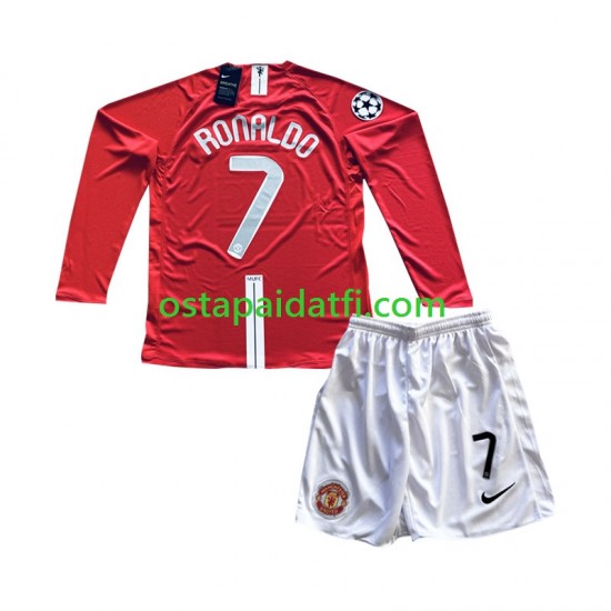 Manchester United Lapset Retro Kotipeli Jalkapallopaidat Cristiano Ronaldo 7 Champion League 2007 Pitkähihainen