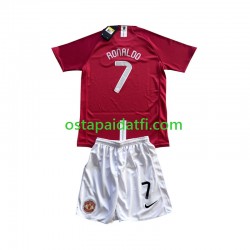 Manchester United Lapset Retro Kotipeli Jalkapallopaidat Cristiano Ronaldo 7 Champion League 2007 Lyhythihainen
