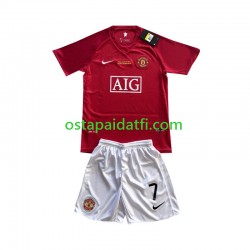 Manchester United Lapset Retro Kotipeli Jalkapallopaidat Cristiano Ronaldo 7 Champion League 2007 Lyhythihainen