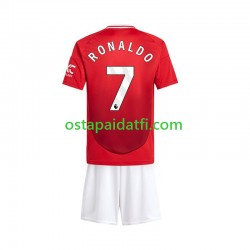 Manchester United Lapset Kotipeli Jalkapallopaidat 2024-2025 Cristiano Ronaldo 7 Lyhythihainen