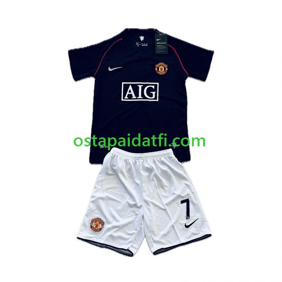 Manchester United Lapset Retro Vieraspeli Jalkapallopaidat Cristiano Ronaldo 7 2007-2008 Lyhythihainen