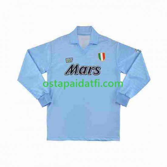 Napoli Miehet Retro Kotipeli Jalkapallopaidat 1990 1991 Pitkähihainen