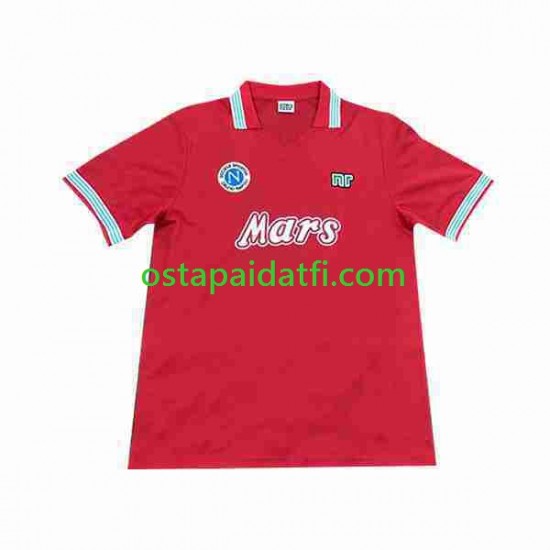 Napoli Miehet Retro Kolmaspeli Jalkapallopaidat 1988 1989 Lyhythihainen