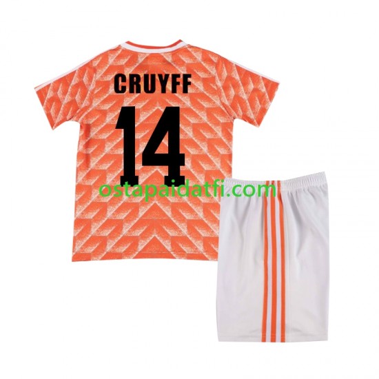 Alankomaat Lapset Retro Kotipeli Jalkapallopaidat Cruyff 14 1988 Lyhythihainen