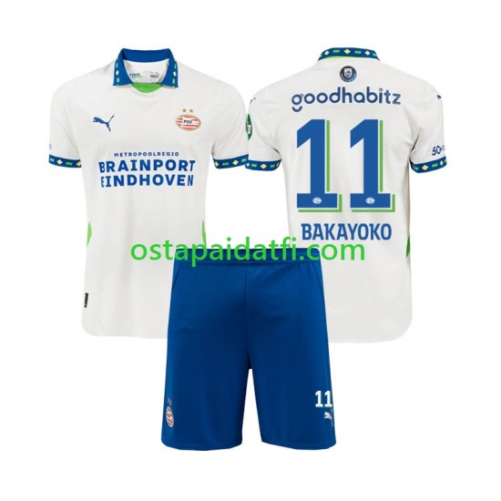 PSV Eindhoven Lapset Kolmaspeli Jalkapallopaidat 2024-2025 Johan Bakayoko 11 Lyhythihainen