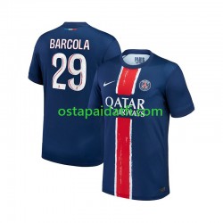 Paris Saint-Germain Miehet Kotipeli Jalkapallopaidat 2024-2025 Bradley Barcola 29 Lyhythihainen