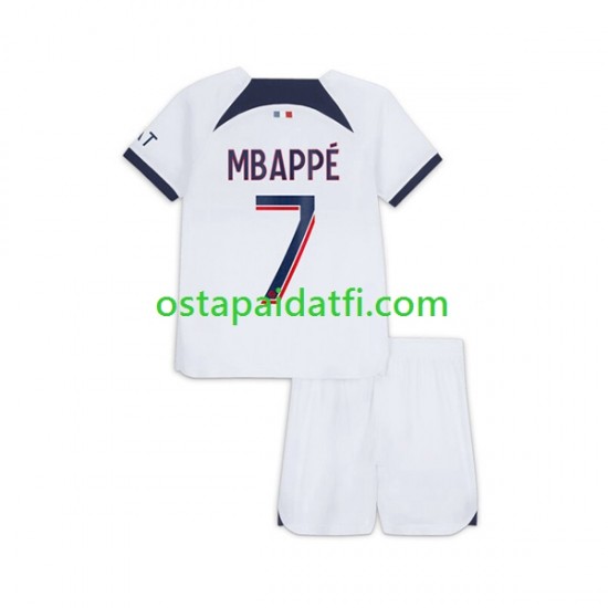 Paris Saint-Germain Lapset Vieraspeli Jalkapallopaidat 2023-2024 Kylian Mbappe 7 Lyhythihainen