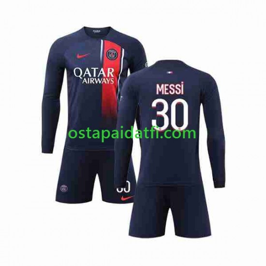Paris Saint-Germain Lapset Kotipeli Jalkapallopaidat 2023-2024 Lionel Messi 30 Pitkähihainen