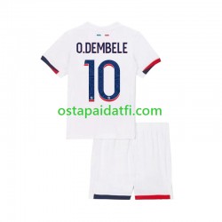 Paris Saint-Germain Lapset Vieraspeli Jalkapallopaidat 2024-2025 Ousmane Dembele 10 Lyhythihainen