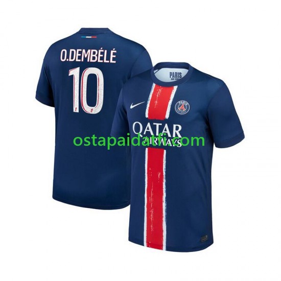 Paris Saint-Germain Miehet Kotipeli Jalkapallopaidat 2024-2025 Ousmane Dembele 10 Lyhythihainen