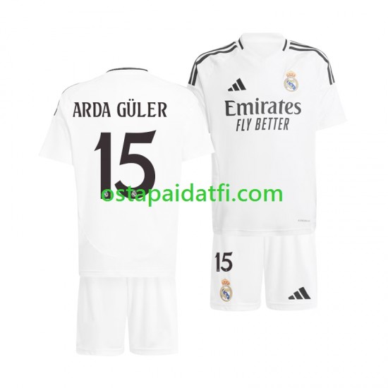 Real Madrid Lapset Kotipeli Jalkapallopaidat 2024-2025 Arda Guler 15 Lyhythihainen