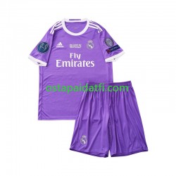 Real Madrid Lapset Retro Vieraspeli Jalkapallopaidat 2016 Lyhythihainen