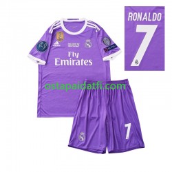 Real Madrid Lapset Retro Vieraspeli Jalkapallopaidat Cristiano Ronaldo 7 2016 Lyhythihainen