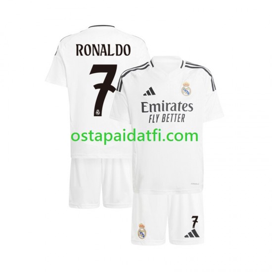 Real Madrid Lapset Kotipeli Jalkapallopaidat 2024-2025 Cristiano Ronaldo 7 Lyhythihainen