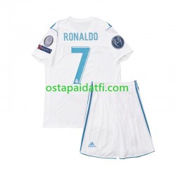 Real Madrid Lapset Retro Kotipeli Jalkapallopaidat Cristiano Ronaldo 7 2017 Lyhythihainen
