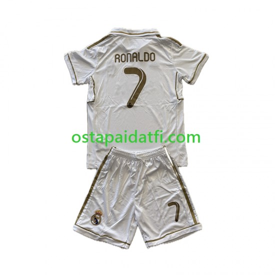 Real Madrid Lapset Retro Kotipeli Jalkapallopaidat Cristiano Ronaldo 7 2011-2012 Lyhythihainen