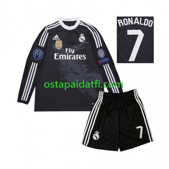Real Madrid Lapset Retro Kolmaspeli Jalkapallopaidat Cristiano Ronaldo 7 2014 Pitkähihainen