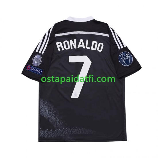 Real Madrid Miehet Retro Kolmaspeli Jalkapallopaidat Cristiano Ronaldo 7 2014 Lyhythihainen
