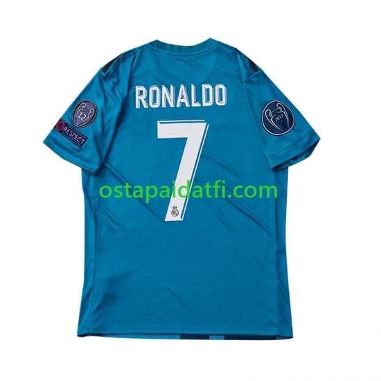 Real Madrid Miehet Retro Kolmaspeli Jalkapallopaidat Cristiano Ronaldo 7 2017 Lyhythihainen
