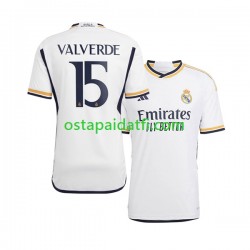 Real Madrid Miehet Kotipeli Jalkapallopaidat 2023-2024 Federico Valverde 15 Lyhythihainen