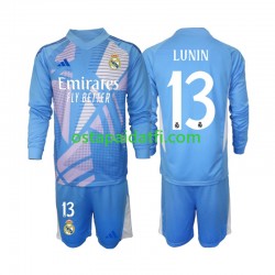 Real Madrid Lapset Maalivahdin Kotipeli Jalkapallopaidat 2024-2025 Andriy Lunin 13 Pitkähihainen