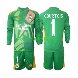 Real Madrid Lapset Maalivahdin Kolmaspeli Jalkapallopaidat 2024-2025 Thibaut Courtois 1 Pitkähihainen