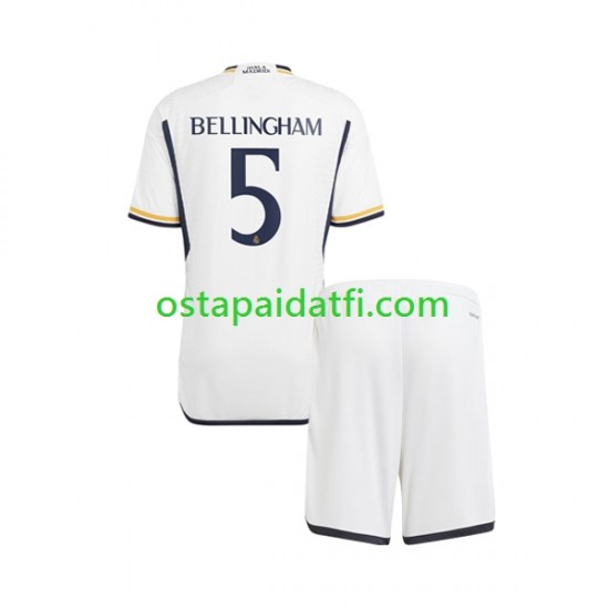 Real Madrid Lapset Kotipeli Jalkapallopaidat 2023-2024 Jude Bellingham 5 Lyhythihainen