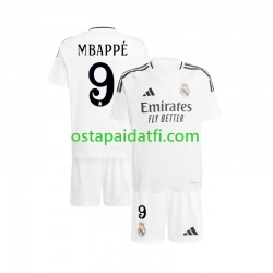 Real Madrid Lapset Kotipeli Valkoinen Jalkapallopaidat 2024-2025 Kylian Mbappe 9 Lyhythihainen