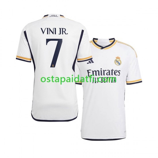 Real Madrid Miehet Kotipeli Jalkapallopaidat 2023-2024 Vinicius Junior 7 Lyhythihainen