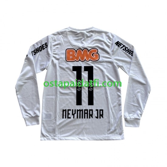 Santos FC Miehet Retro Kotipeli Jalkapallopaidat Neymar JR 11 2011-2012 Pitkähihainen
