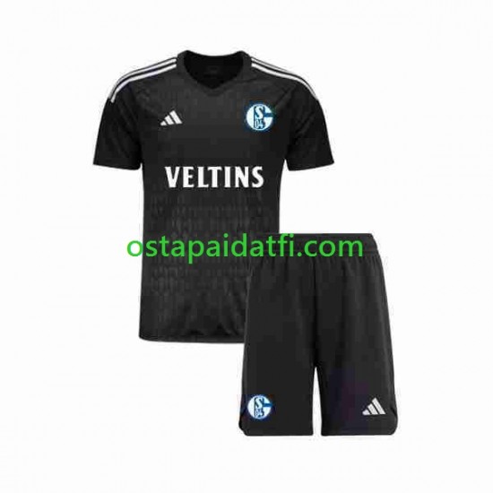 Schalke 04 Lapset Maalivahdin Vieraspeli Jalkapallopaidat 2023-2024 Lyhythihainen