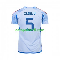 Espanja Miehet Vieraspeli Jalkapallopaidat MM 2022 SERGIO BUSQUETS 5 Lyhythihainen