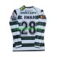 Sporting CP Miehet Retro Kotipeli Jalkapallopaidat Cristiano Ronaldo 28 2001 2003 Pitkähihainen