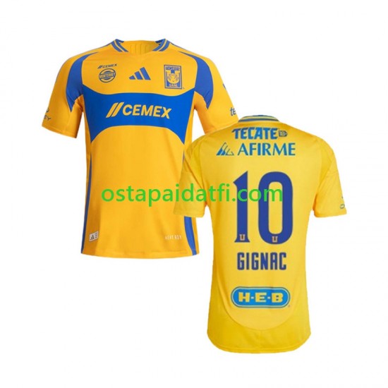 Tigres UANL Miehet Kotipeli Jalkapallopaidat 2024-2025 Gignac 10 Lyhythihainen