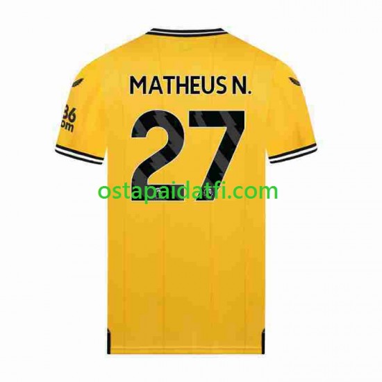 Wolverhampton Wanderers Miehet Kotipeli Jalkapallopaidat 2023-2024 Matheus Nunes 27 Lyhythihainen