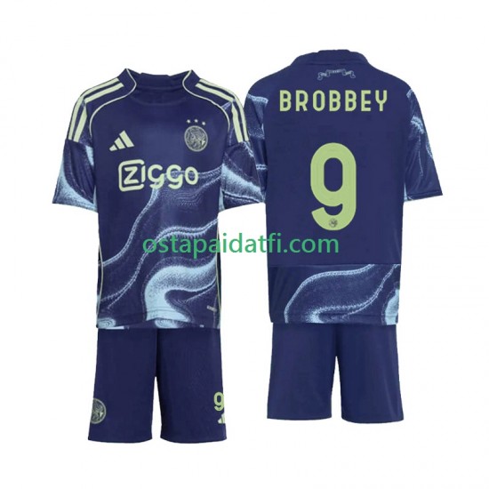 AFC Ajax Lapset Vieraspeli Jalkapallopaidat 2025-2026 Brian Brobbey 9 Lyhythihainen
