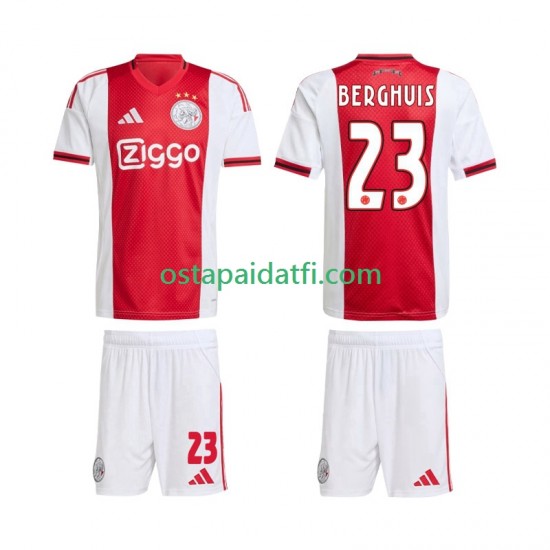 AFC Ajax Lapset Kotipeli Jalkapallopaidat 2025-2026 Steven Berghuis 23 Lyhythihainen