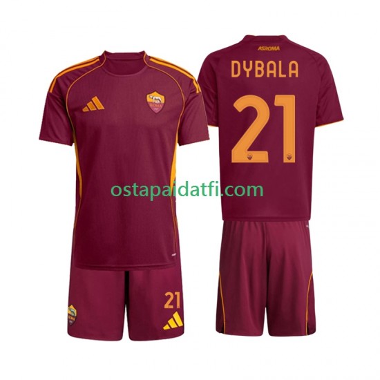 AS Roma Lapset Kotipeli Jalkapallopaidat 2025-2026 Dybala 21 Lyhythihainen