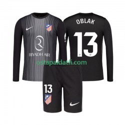 Atlético Madrid Lapset Maalivahdin Vieraspeli Jalkapallopaidat 2025-2026 Jan Oblak 13 Pitkähihainen