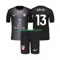 Atlético Madrid Lapset Maalivahdin Vieraspeli Jalkapallopaidat 2025-2026 Jan Oblak 13 Lyhythihainen