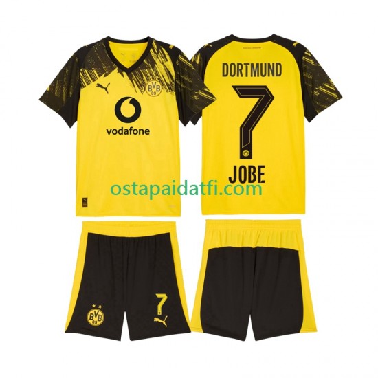 Borussia Dortmund Lapset Kotipeli Jalkapallopaidat 2025-2026 Jobe Bellingham 7 Lyhythihainen