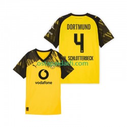 Borussia Dortmund Miehet Kotipeli Jalkapallopaidat 2025-2026 Nico Schlotterbeck 4 Lyhythihainen
