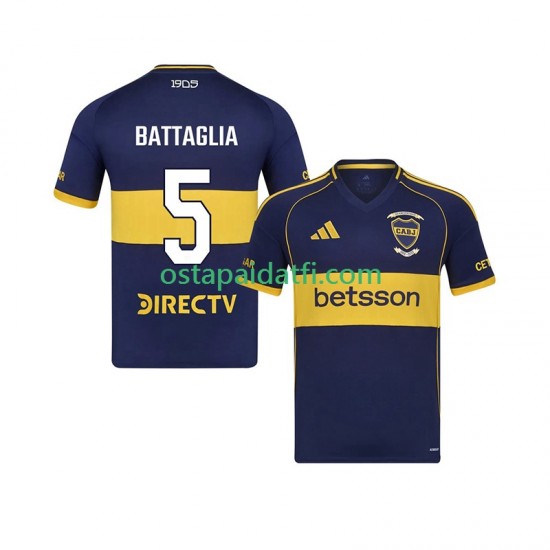 CA Boca Juniors Miehet Kotipeli Jalkapallopaidat 2025-2026 Rodrigo Battaglia 5 Lyhythihainen
