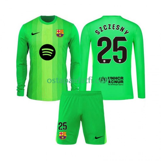 FC Barcelona Lapset Maalivahdin Kotipeli Jalkapallopaidat 2025-2026 Szczesny 25 Pitkähihainen