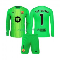 FC Barcelona Lapset Maalivahdin Kotipeli Jalkapallopaidat 2025-2026 Ter Stegen 1 Pitkähihainen